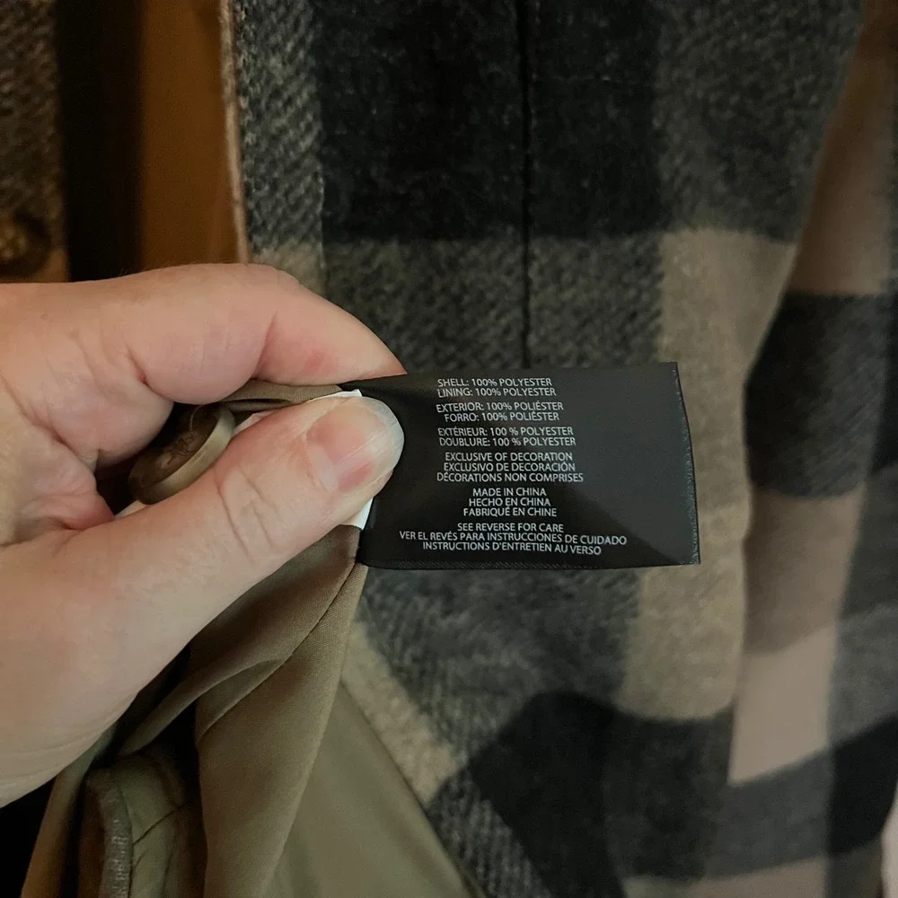 Banana Republic Men Heritage XL Buffalo Plaid Shirt Jacket Lined Shacket